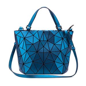 Geometric Luminous Purses and Handbags Holographic Reflective Crossbody Bag Wallet Flash Rainbow Tote NO.6