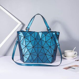 Geometric Luminous Purses and Handbags Holographic Reflective Crossbody Bag Wallet Flash Rainbow Tote NO.6