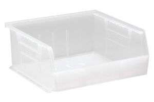 quantum qus235cl clear ultra stack and hang bin, 10-7/8″ x 11″ x 5″ size (pack of 6)