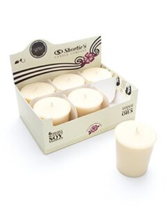 vanilla bean soy votive candles – scented with natural fragrance oils – 6 beige natural votive candle refills – bakery & food collection