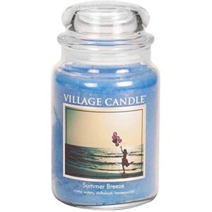 village candle summer breeze 26 oz glass jar scented candle, large