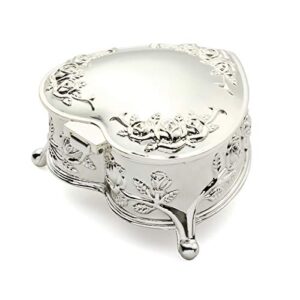 Engravable Heart Shaped Jewelry Box for Bridal Attendant