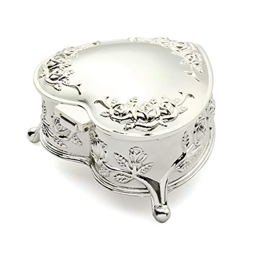 Engravable Heart Shaped Jewelry Box for Bridal Attendant