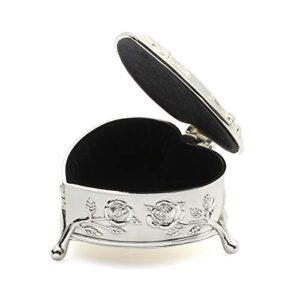 Engravable Heart Shaped Jewelry Box for Bridal Attendant