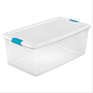 ceilblue lokii clear latching storage box – 106 quart
