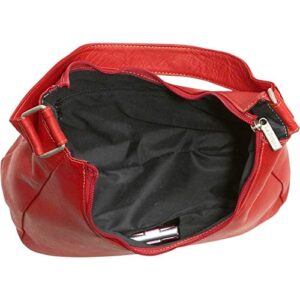 Le Donne Classic Hobo Handbag, Red