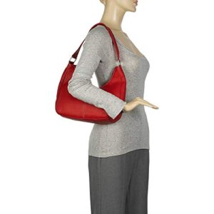 Le Donne Classic Hobo Handbag, Red