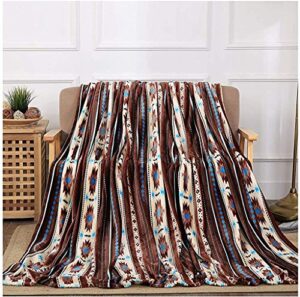 all american collection super soft ultra comfort plush microfiber solid throw blanket for couch home bedroom living room (50 x 60, beverly coffee southwest)