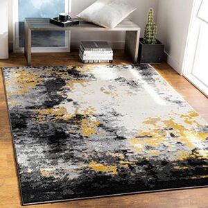 artistic weavers cantrell modern area rug,5’3″ x 7’7″,black