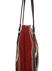 Large Tote Bag, Women's Mayan Hand-woven Wool Tote Purse (Rico B)