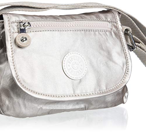 Kipling Sabian Mini Crossbody Bag-Small Cross Body Purse, Metallic Glow, 7.75"L x 5.75"H x 3.5"D