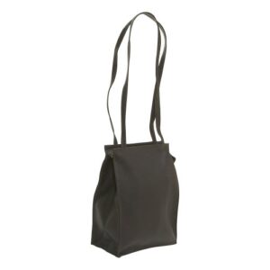 le donne leather small simple dual strap tote bag (cafe)