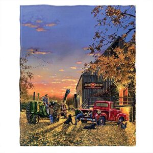 moslion soft cozy throw blanket old farm tractor antique fuzzy warm couch/bed blanket for adult/youth polyester 60 x 80 inches(home/travel/camping applicable)