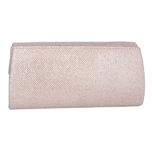 Adoptfade Womens Glitter Envelope Evening Clutch Vintage Bag,Gold