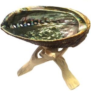 Abalone Shell or Crystal Ball Stand Tripod 6" by New Age Imports, Inc.