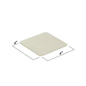 MT Products 4” Blank Off-White Heavyweight Cardboard Square Coasters for Your Beverages 2 MM Thickness (100 Pieces) - Made in The USA