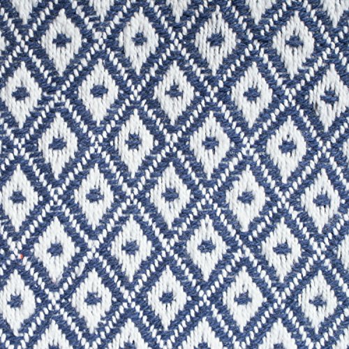 DII Global Mini Diamond Woven Throw, 50x60, Nautical Blue