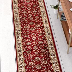 Well Woven Barclay Sarouk Red Traditional Area Rug 2'3" X 7'3" Runner