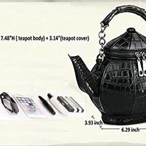 Gothic Purse, Teapot Shaped Crossbody Handbag Novelty Witchy Gift Top-handle Funky Tote Women's Shoulder Bags