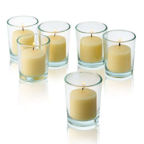 French Vanilla Scented Candles - Bulk Set of 72 Scented Votive Candles - 10 Hour Burn Time - Made in The USA