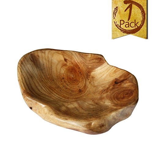 LOL MART Food Storage Root Carving Natural Wood Crafts Serving Tray(The Length 6.5~9inch)