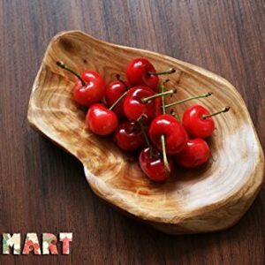 LOL MART Food Storage Root Carving Natural Wood Crafts Serving Tray(The Length 6.5~9inch)