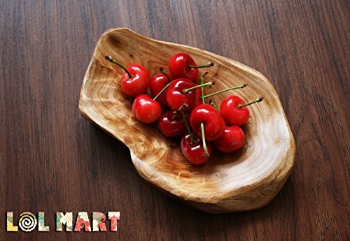 LOL MART Food Storage Root Carving Natural Wood Crafts Serving Tray(The Length 6.5~9inch)