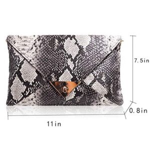 Sherry Women Snakeskin Handbag Party Evening Bag Clutch Shoulder Bag