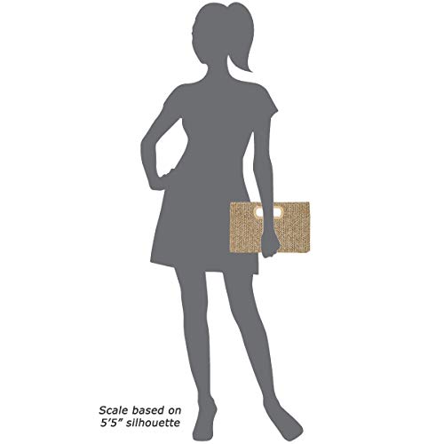 Top Handle Straw Clutch (Natural) Large