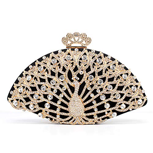 Luxury Women Evening Bags Peacock Designe Crystal Women Party Clutch Fashion Bridal Wedding Handbag