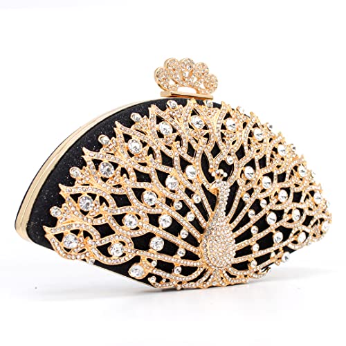 Luxury Women Evening Bags Peacock Designe Crystal Women Party Clutch Fashion Bridal Wedding Handbag