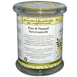 Soy VegePure, 100% Natural Soy Essential Oil Candle, Meditation, Patchouli & Frankincense, 8.8 oz (260 g), Aroma Naturals