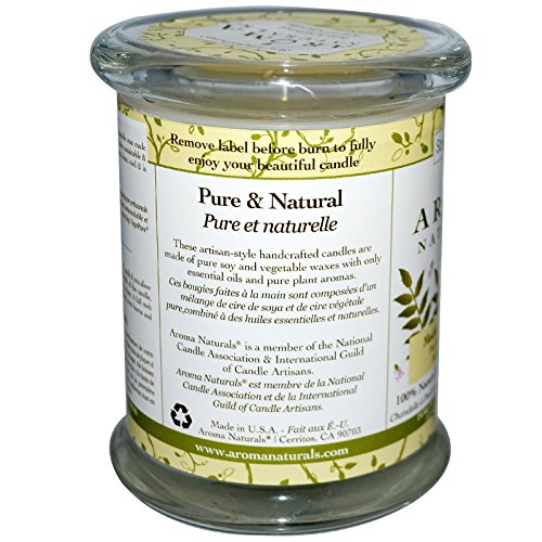 Soy VegePure, 100% Natural Soy Essential Oil Candle, Meditation, Patchouli & Frankincense, 8.8 oz (260 g), Aroma Naturals