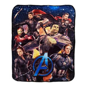 marvel’s avengers endgame, “heroes defense” silk touch throw blanket, 40″ x 50″, multi color