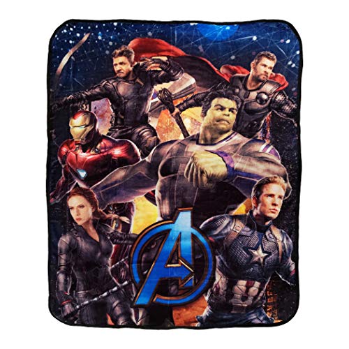 Marvel's Avengers Endgame, "Heroes Defense" Silk Touch Throw Blanket, 40" x 50", Multi Color