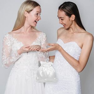BESTOYARD Wedding Bags Wedding Satin GIft Bag Money Bag Bridal Showers Pouch Bag Women Handbag