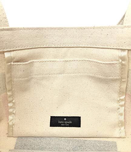 Kate Spade New York Canvas Book Tote with Interior Pocket, Stack of Classics