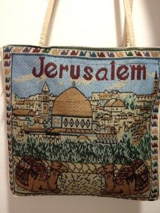 textile holy land handbag zipper purse zipper cloth handmade jerusalem