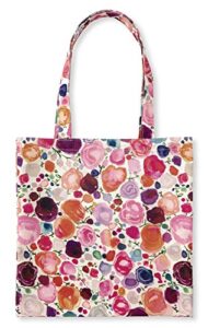 kate spade new york pink canvas tote bag with interior pocket, floral