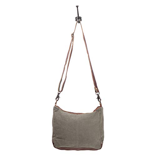 Myra Bag Luguni Upcycled Canvas & Leather Shoulder Bag S-1610