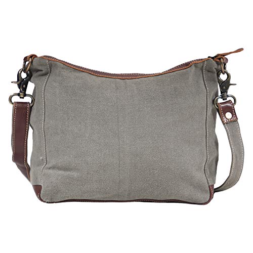 Myra Bag Luguni Upcycled Canvas & Leather Shoulder Bag S-1610