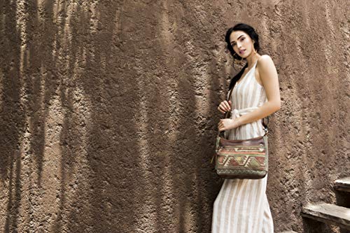 Myra Bag Luguni Upcycled Canvas & Leather Shoulder Bag S-1610