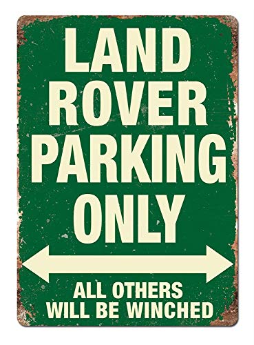 NNHG Tin Sign 8x12 inches Land Rover Parking Green Metal Wall Sign