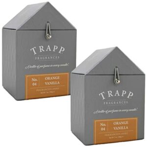 trapp signature home collection no.4 orange vanilla 7oz scented candle, set of 2