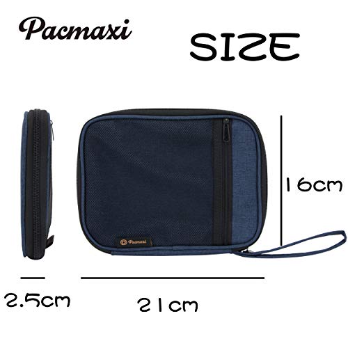 PACMAXI Watch Band Storage Organizer Holds 10 Watch Bands, Travel Watch Straps Carrying Case, Watch Band Storage Bag, (Blue)