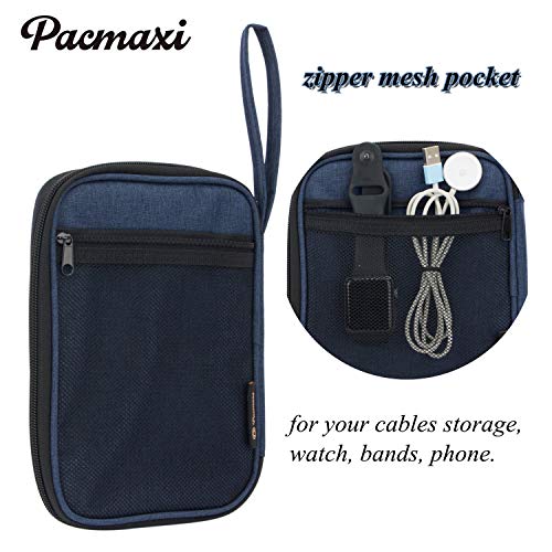 PACMAXI Watch Band Storage Organizer Holds 10 Watch Bands, Travel Watch Straps Carrying Case, Watch Band Storage Bag, (Blue)