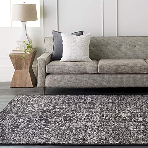 Gustavo Charcoal Updated Traditional Area Rug 2'7" x 7'3