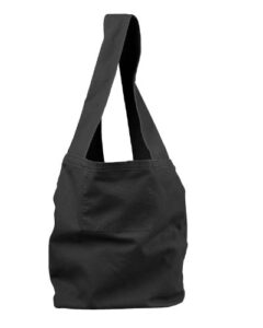 authentic pigment 12 oz. direct-dyed sling bag os black