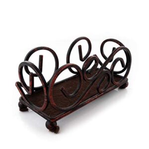 thirstystone iron coaster holder, fits 4 coasters, home accessories, bronze