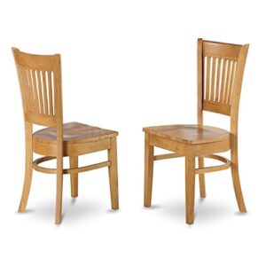 East West Furniture AVVA5-OAK-W Dining Set, Wood Seat